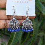 Oxidised Hook Jhumka