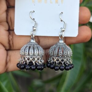 Oxidised Hook Jhumka
