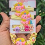 Kids Combo Card Cartoon Band+Mini Claws+Scrunchies