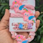 Kids Combo Card Cartoon Band+Mini Claws+Scrunchies