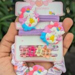 Kids Combo Card Cartoon Band+Mini Claws+Scrunchies