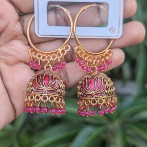 Hoop Lotus Jhumka