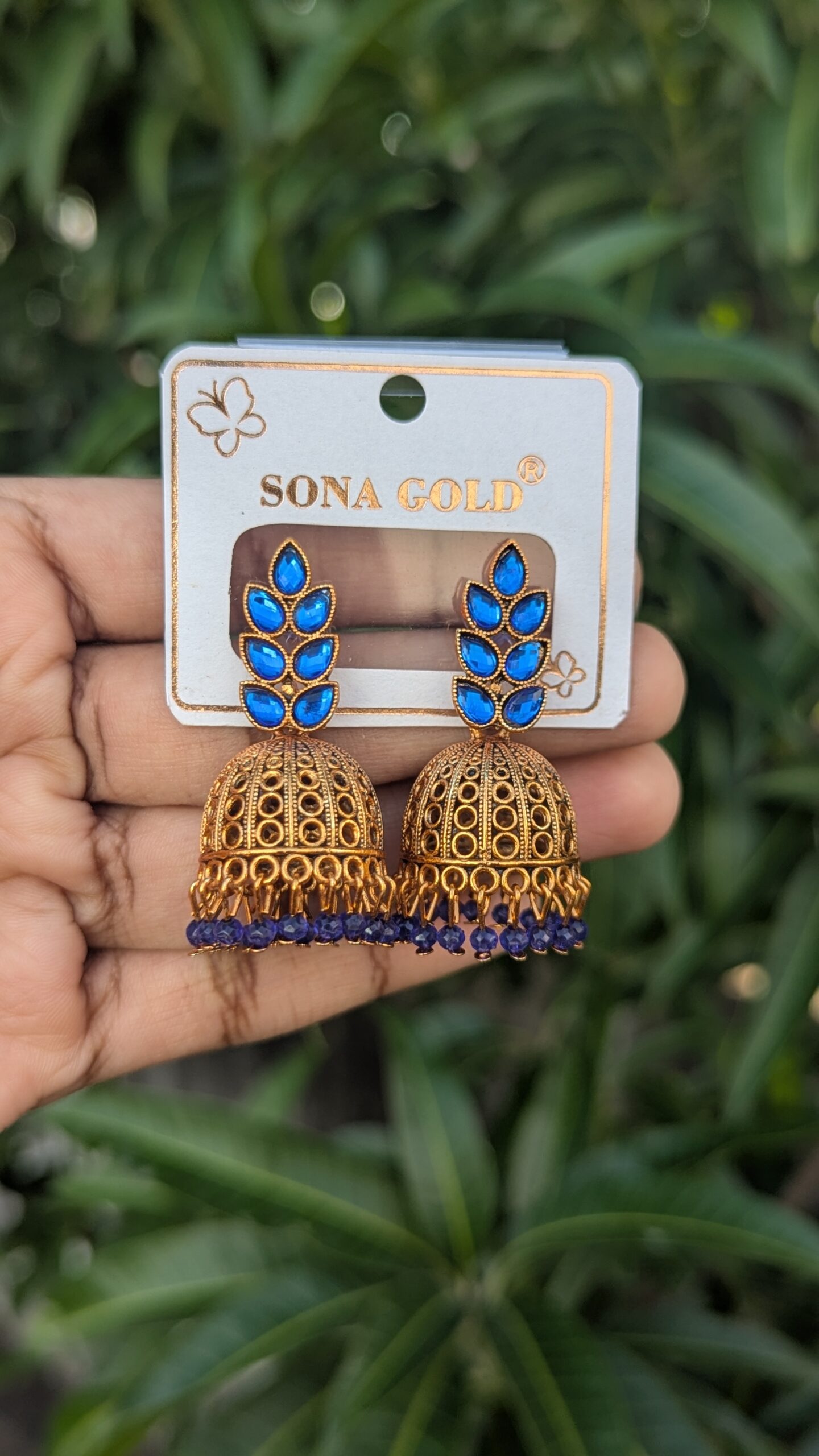 Festive Jhumka_Blue