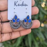 Oxisdised Earring_Blue