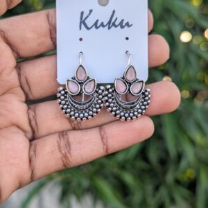 Oxisdised Earring_Lite Pink