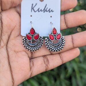 Oxisdised Earring_Red