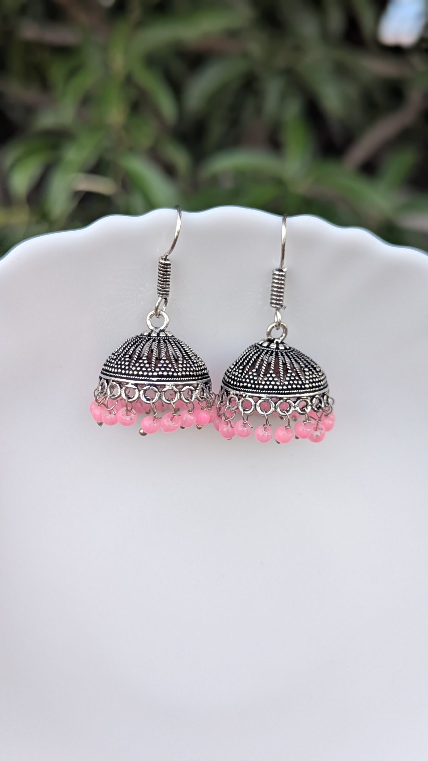 Oxidized Hook Earring