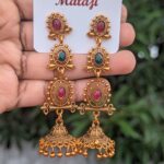 Temple long weightless jhumka