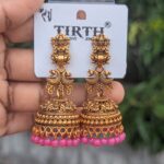 Temple Earrings_ Pink