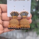 Lotus Jhumka_Black