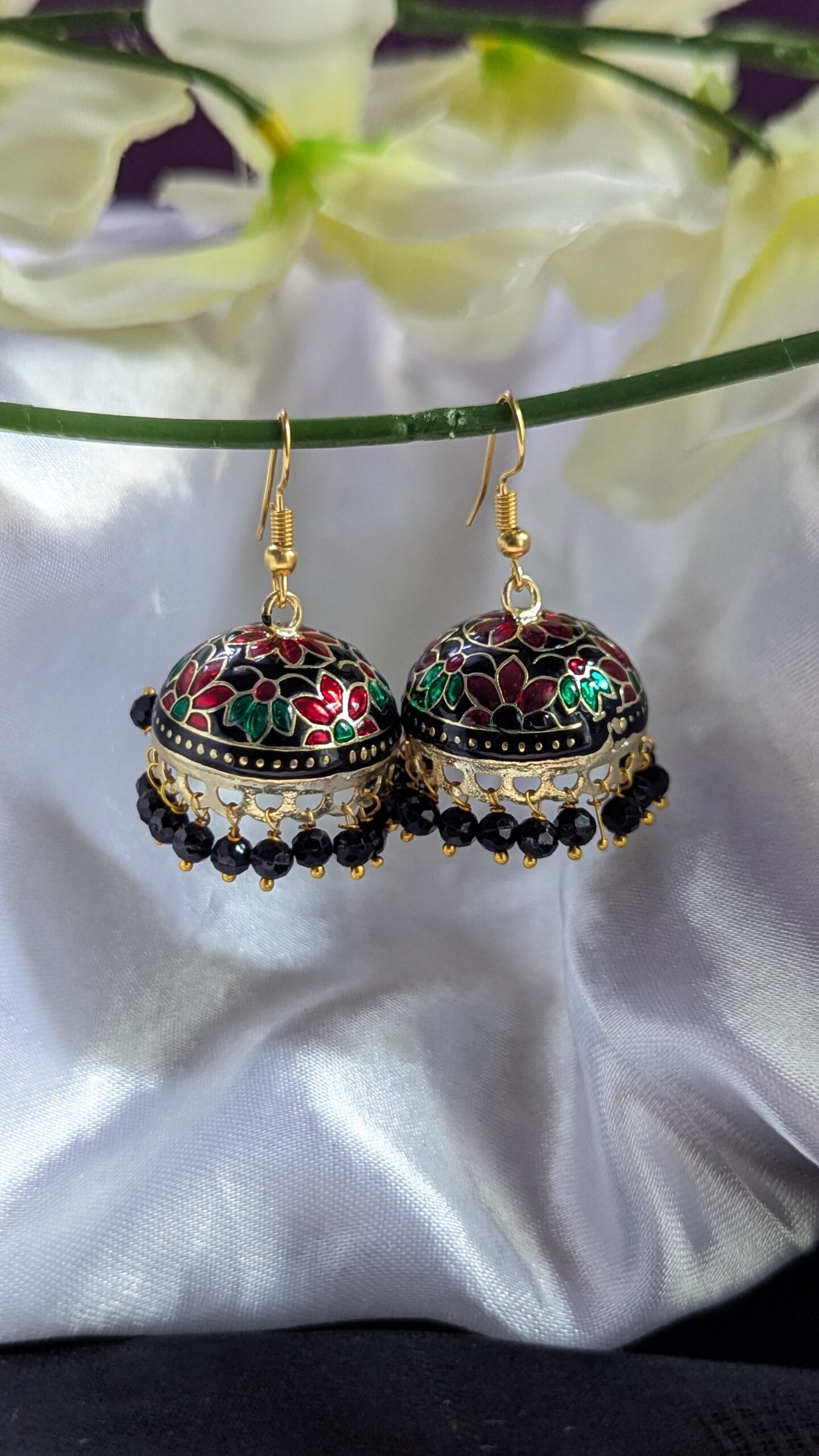Meenakari Hook Earring - Big Size