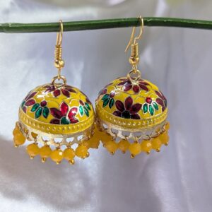 Meenakari Hook Earring - Big Size