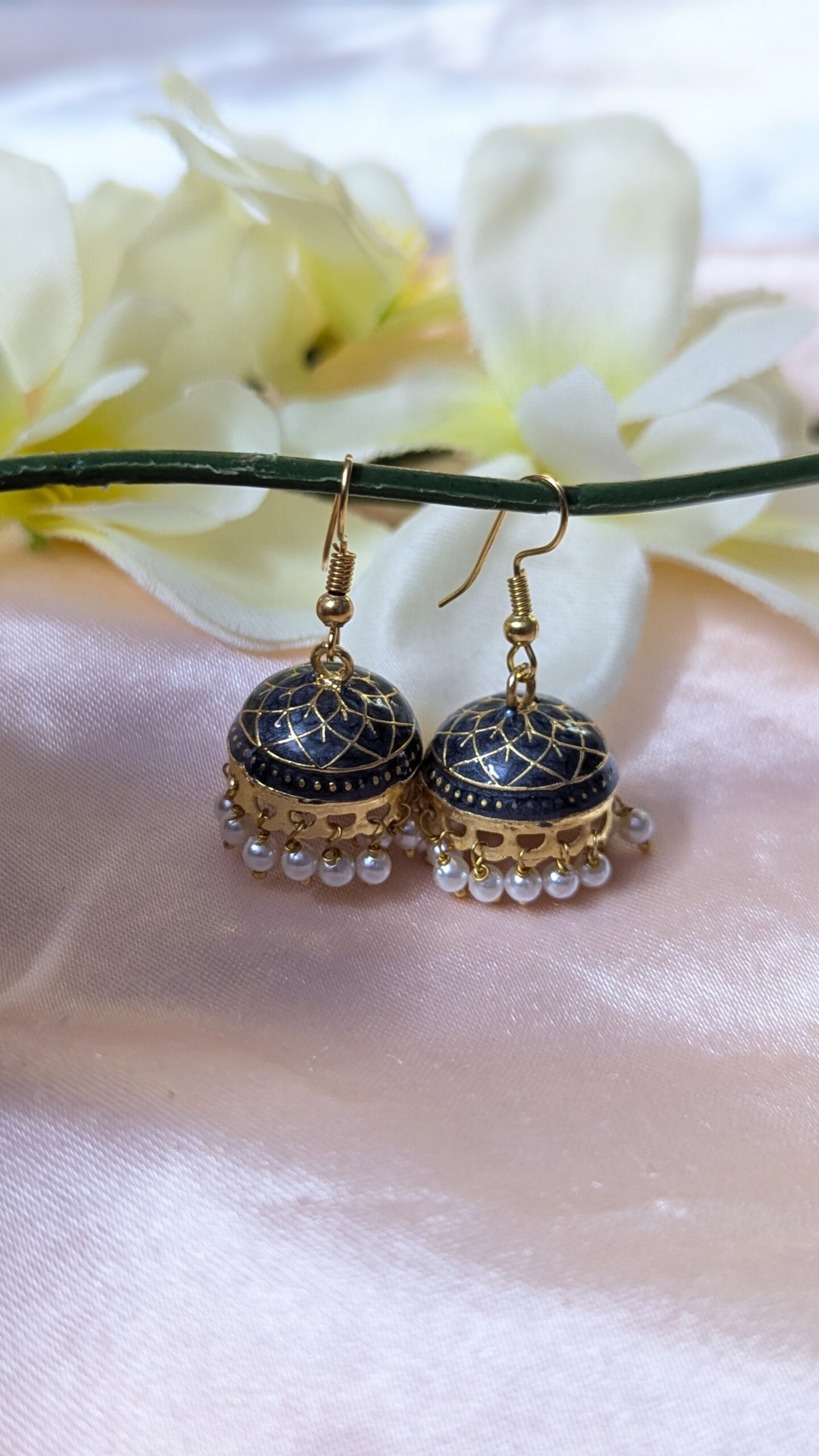 Meenakari Hook Jhumka _ Medium Size