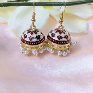 Meenakari Hook Jhumka _ Medium Size