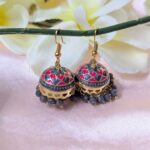 Meenakari Hook Jhumka _ Medium Size