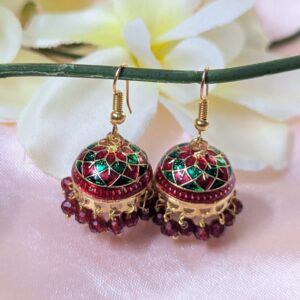 Meenakari Hook Jhumka _ Medium Size
