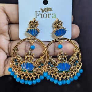 Temple Earring_Sky Blue