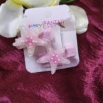 Starfish Alligator baby Clip _ Baby Pink