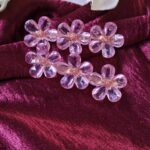 Flower Crystal Alligator Hair Clips_Baby pink