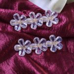 Flower Crystal Alligator Hair Clips_White