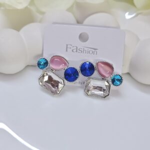 Silver Plated Premium Crystal Studs