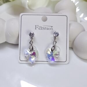 Crystal Heart Drop Earring