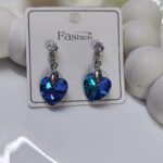 Crystal Heart Drop Earring