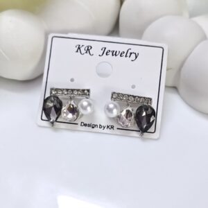 Trendy Korean Earring_Black