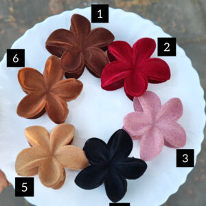 Velvet Cute Flower Hair Claws