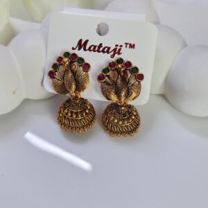 Antique peacock jhumka