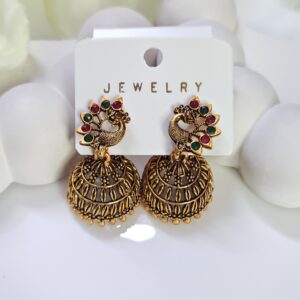 Antique peacock jhumka