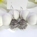Hook Oxidised Jhumka _ Medium Size