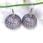 Oxidised Hook Jhumka_Large Size